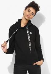 Puma Black Solid Hoodie women