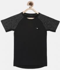 Puma Black Solid Round Neck T Shirt boys