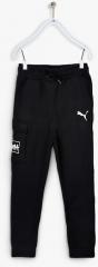 Puma Black Straight Fit Track Bottoms boys