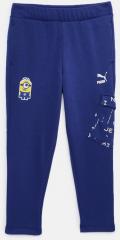 Puma Blue Printed Minions Trackpants boys