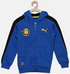 Puma Boys Blue Solid Sporty Jacket