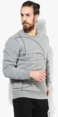 Puma Evo Printed Padded Crew Medium Grey Sweatshirt men