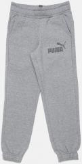 Puma Grey Solid Joggers boys