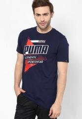 Puma Navy Blue Round Neck T Shirt men