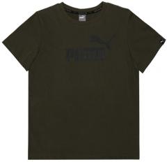 Puma Olive Green Printed Round Neck T Shirt boys