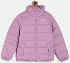 Puma Pink Solid Padded Jacket girls