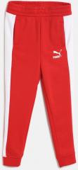 Puma Red Solid Classic T7 Joggers boys