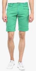 Punk Green Solid Shorts men