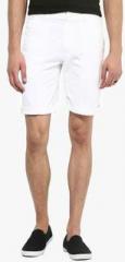 Punk White Solid Shorts men