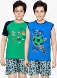 Punkster Green Shorts Set Boys