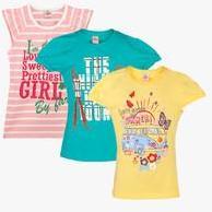 Punkster Pack Of 3 Multi T Shirt girls