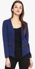 Purplicious Blue Solid Summer Jacket women