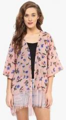 Purys Peach Printed Shrug women