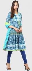 Rain & Rainbow Blue Cotton Suit Set women