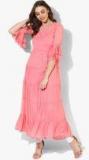 Rain & Rainbow Pink Embroidered Anarkali women