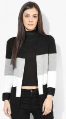 Raindrops Black Striped Shrug women