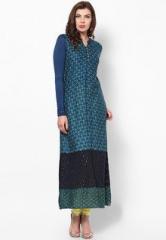 Raindrops Blue Printed Kurtis & Kurta women