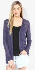 Raindrops Blue Solid Shrug women