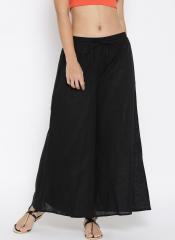 Rangmanch By Pantaloons Black Palazzo Trousers women