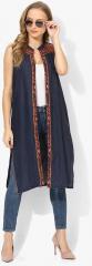 Rangriti Blue Printed Shrug women