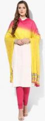 Rangriti Yellow Printed Dupatta women