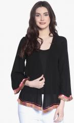 Rare Black Solid Shrug women