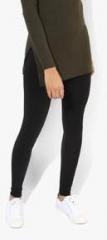 Rattrap Black Solid Leggings women