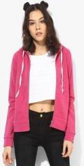 Rattrap Pink Solid Hoodie women