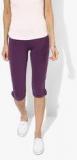 Rattrap Purple Solid Capris women