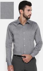 Raymond Black Slim Fit Self Design Formal Shirt men