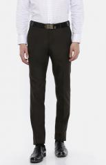 Raymond Coffee Brown Slim Fit Solid Formal Trouser men