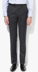 Raymond Dark Grey Solid Slim Fit Formal Trouser men