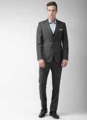 Raymond Grey Solid Contemporary Fit Single Breasted Formal Suit men