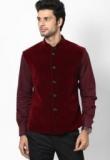 Raymond Maroon Ethnic Jacket Men