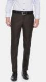 Raymond Men Brown Slim Fit Self Design Formal Trousers