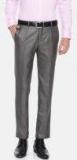 Raymond Men Grey Slim Fit Self Design Formal Trousers