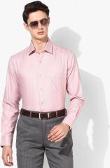 Raymond Pink Contemporary Regular Fit Self Design Formal Shirt men