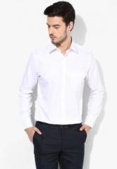 Raymond White Solid Regular Fit Formal Shirt men