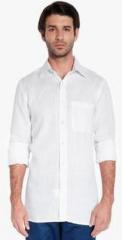 Raymond White Solid Slim Fit Casual Shirt men