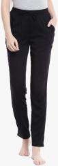 Recap Black Solid Pant women