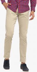 Red Tape Beige Solid Slim Fit Chinos men