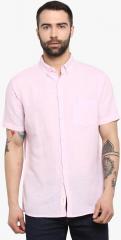 Red Tape Pink Solid Regular Fit Casual Shirt men