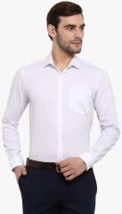 Red Tape White Regular Fit Solid Formal Shirt men