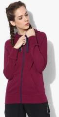 Reebok Magenta Solid Hoodie women