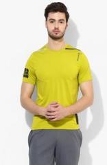 Reebok Osr Ss Elev Green Printed Round Neck T Shirt men