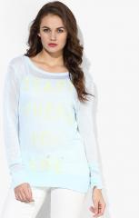 Reebok Yog Ls Light Blue Sweater women