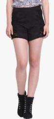 Rena Love Black Solid Shorts women