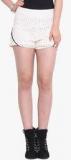 Rena Love Off White Solid Shorts women