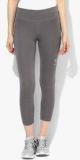 Restless Grey Solid Crop/Capri Women