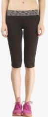 Revo Black Solid Capris women